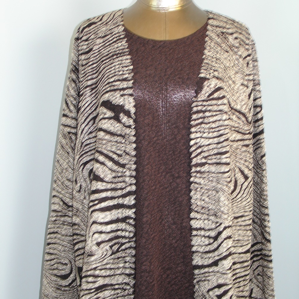 Bon Worth Womens Size L (44) Brown Long Sleeve Top